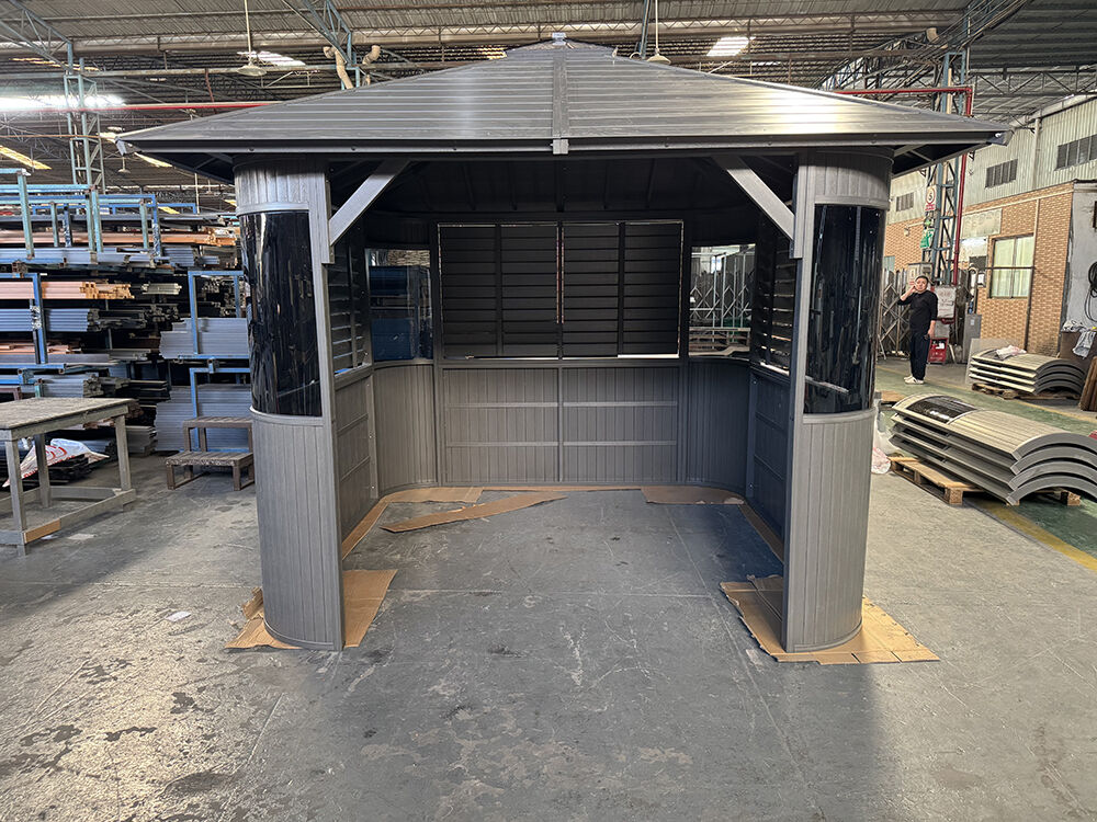 Elevate Your Outdoor Oasis: UV-Resistant PS Wood-Grain Spa Gazebo Makes Its Grand Entrance