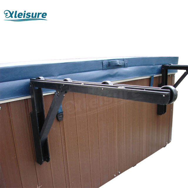 Easy Install Outdoor Pool Accessories Swim Spa Cover Roller Lifter with 4 Wheels on Each Arm