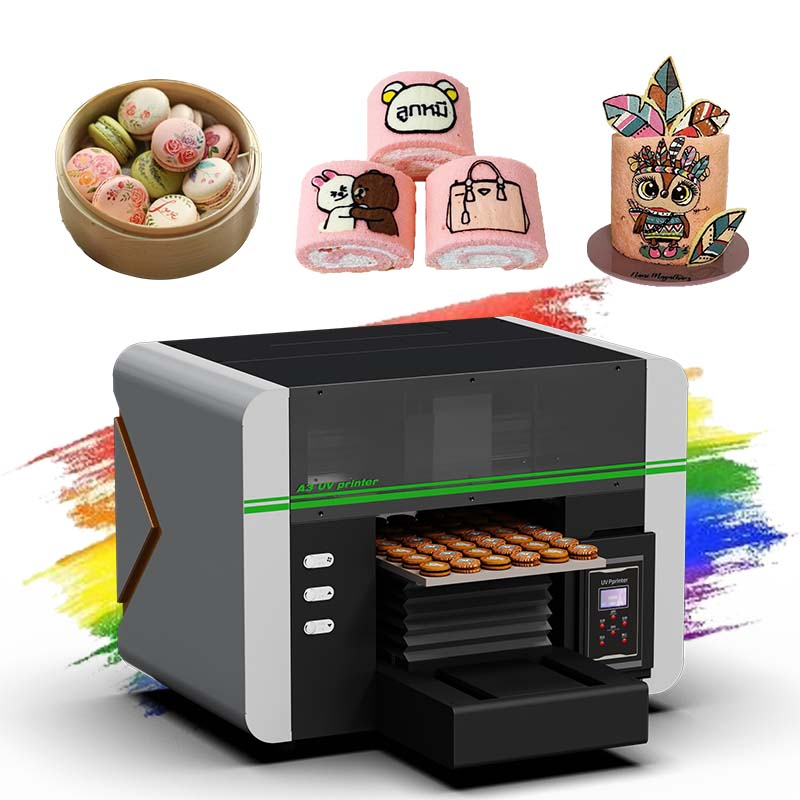 Sonpuu A3 UV Printer to kompaktowy drukarka UV do druku na żywności – bezpieczna dla pączków i chleba dzięki tuszowi spożywczemu, precyzyjna i kompaktowa konstrukcja