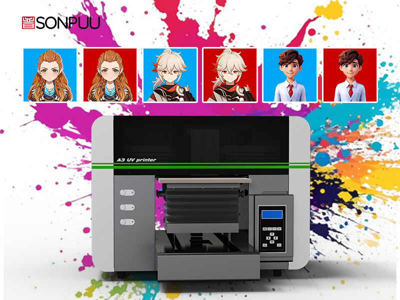 A3 UV printer, turning cartoon passion into art, preserving the charm of characters at a moment