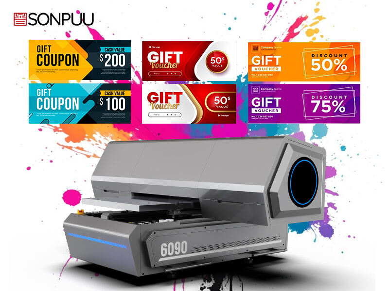 The 6090UV printer makes it easy to print coupons and vouchers, offering various styles to meet different marketing needs