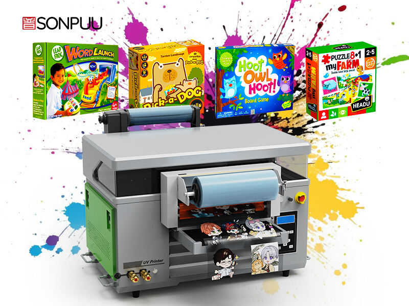 Using the 4060 Roll - Flat Integrated Printer, customize exclusive patterns for children's toy packaging to create an entertaining visual experience