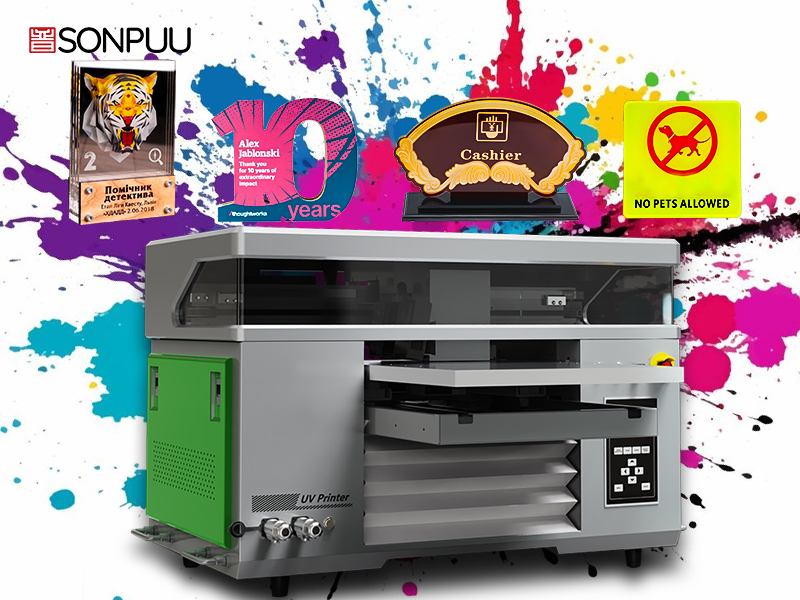 Sonpuu 4060 UV Printer excels at acrylic backlit printing, crafting vibrant, durable backlit acrylic signs