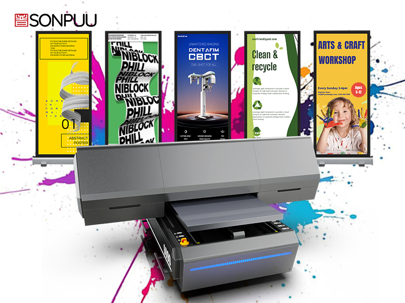 drukarka UV 6090 do bezpośredniego druku PVC, system podawania farby typu odsadzarka, technologia zmiennych kropli farby do precyzyjnego druku i różnorodnych funkcji