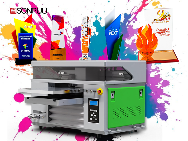 طابعة Sonpuu 4060 UV لطباعة الأكريليك بدقة عالية لإنتاج طباعة ملونة ودائمة على صفائح الأكريليك