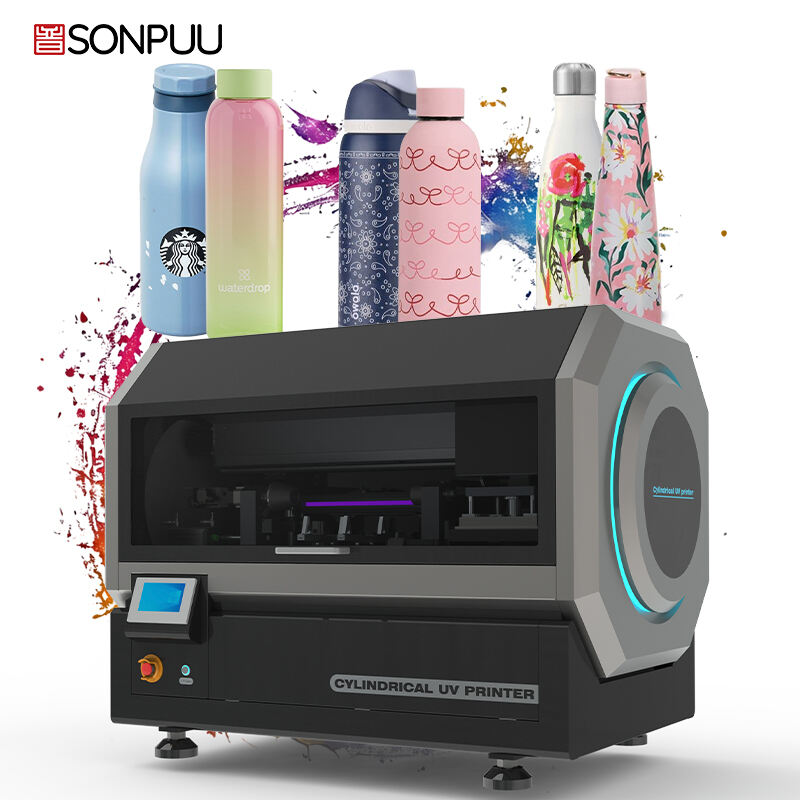 Cylinder machine boosts! Customize exclusive prints for water bottles, with vibrant colors and exquisite patterns, turning water bottles into trendy fashion items