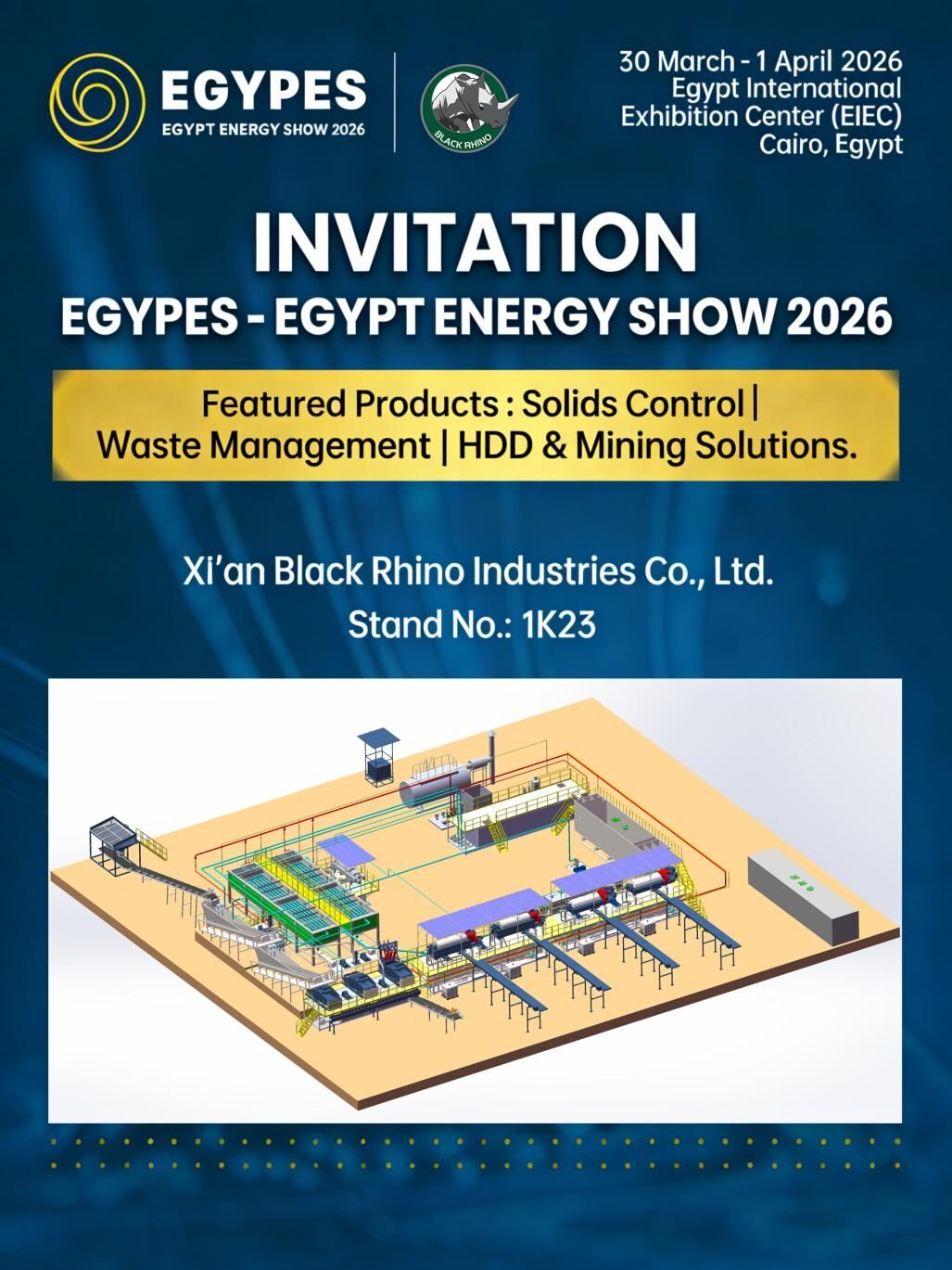 Black Rhino Industries to Exhibit Solids Control and Waste Management Solutions at EGYPES – Egypt Energy Show 2026