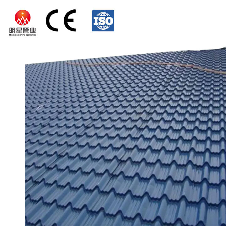 Placa de Aço Gi Ondulada Chapa Metálica de Zinco Cor Escura Cinza Revestida Ppgi Ppgl Folha de Telhado Galvanizado 18/22 Gague