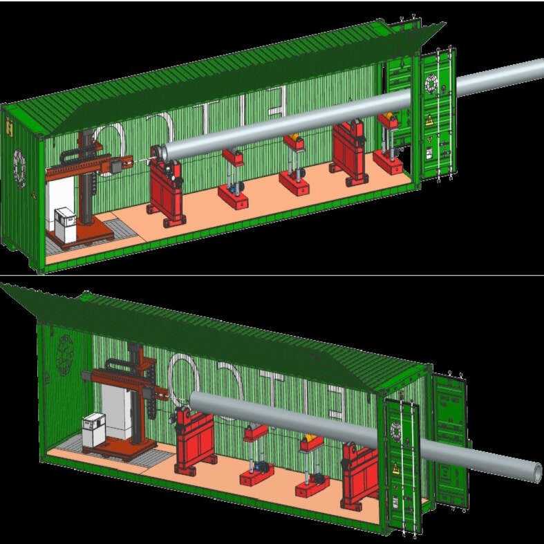 Container Integrated Horizontal Cladding Station