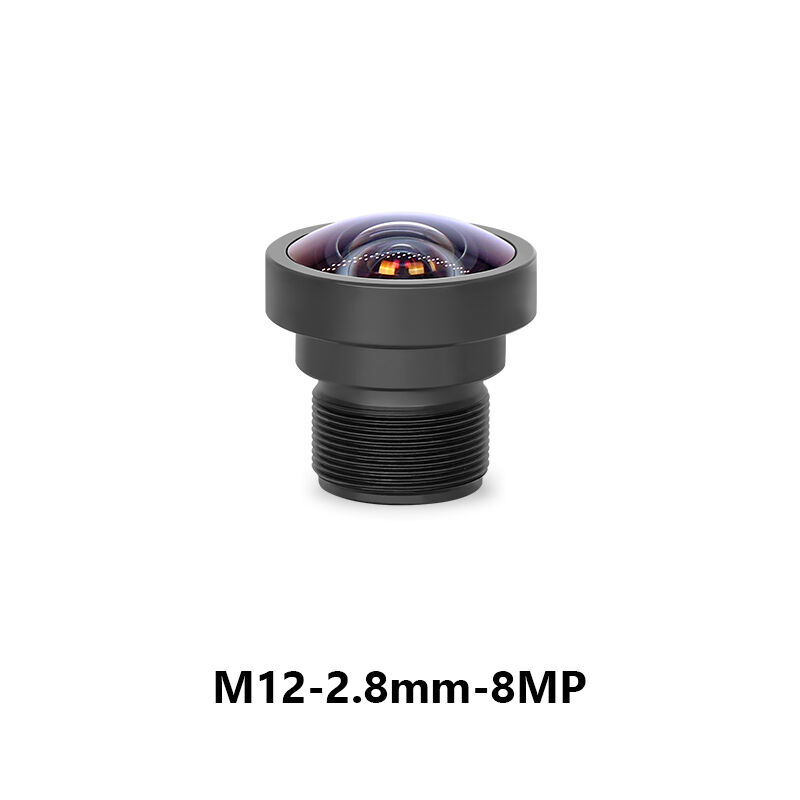 Lente Industrial M12 2,8mm F2,8 8MP 110° FOV para Formato de Imagem 1/2,3" Sem Distorção