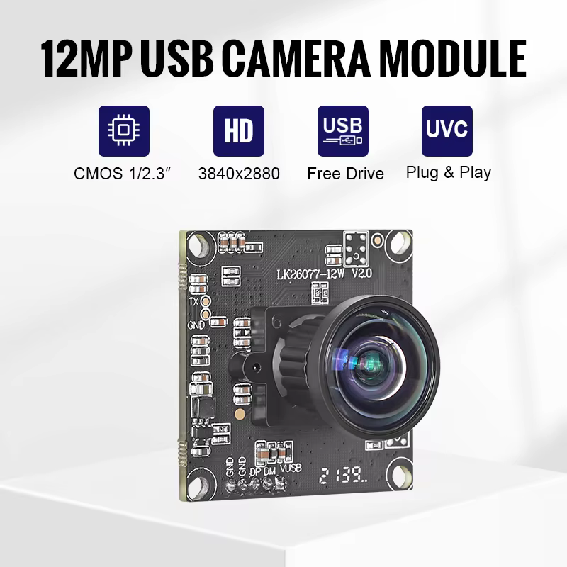 IMX577 12MP USB Camera Module 4K 30FPS Fixed Focus UVC Driver-free 1080P 120FPS Camera with Android,Windows,PC factory