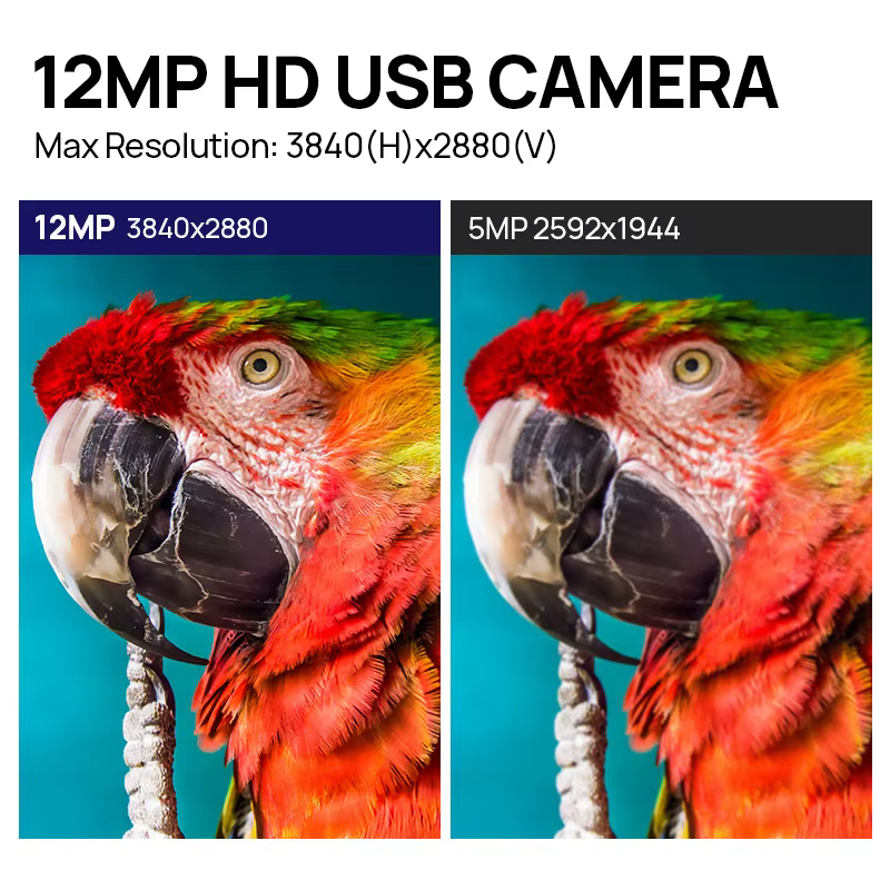 IMX577 12MP USB Camera Module 4K 30FPS Fixed Focus UVC Driver-free 1080P 120FPS Camera with Android,Windows,PC factory