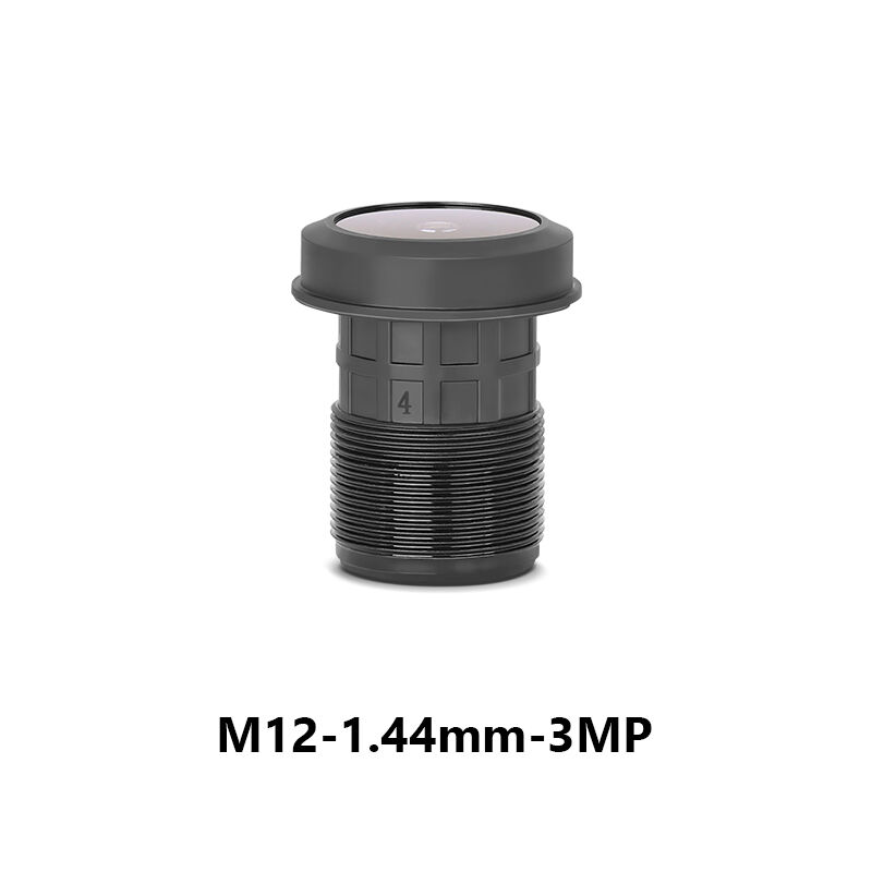 lente olho de peixe M12 fixa de 1,44 mm F2,0 3 MP com campo de visão de 180° para formato de imagem 1/3"