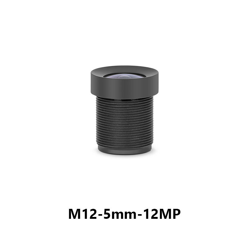 Lente Industrial M12 5mm F3.5 com Campo de Visão de 65 graus, 12MP, sem Distorção, para Formato de Imagem 1/2.3"
