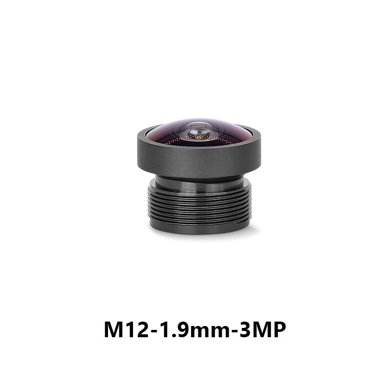 lente M12 fixa de 1,9 mm F2,3 3 MP com campo de visão de 150° para formato de imagem 1/3"