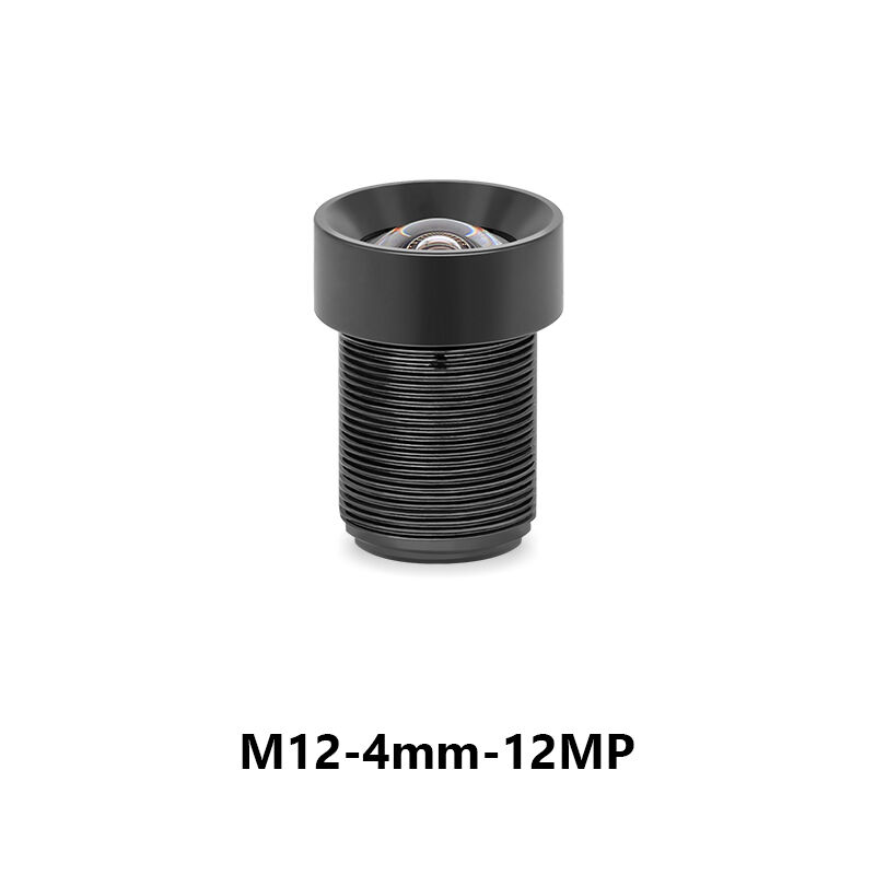Lente Industrial M12 4mm F2,4 Campo de Visão 80 graus 12MP Sem Distorção para Formato de Imagem 1/2,3"