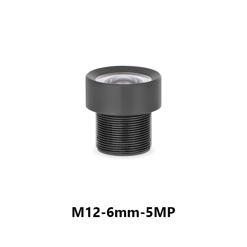 lente industrial de 6 mm, F2.8, FOV horizontal de 60 graus, 5 MP, montagem M12, para formato de imagem de 1/2,3 polegadas
