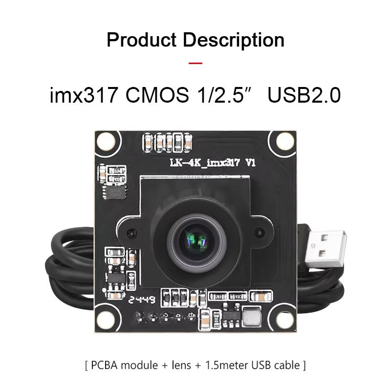 IMX317 8MP UHD 4K USB Camera Module 3840*2160 30FPS Driver Free for Face Recognition supplier