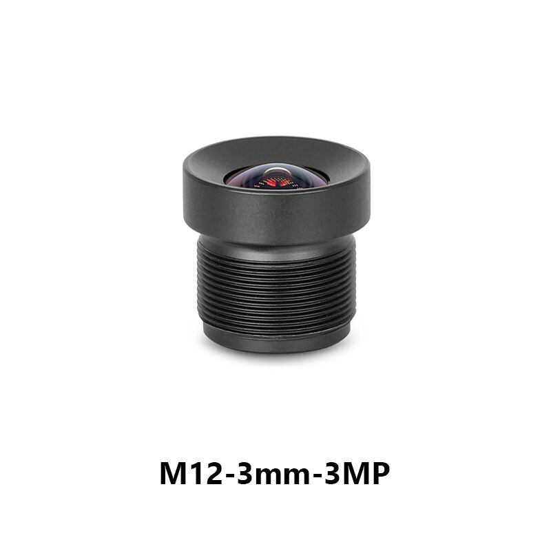 Lente M12 fixa de 3 mm F2,8 3 MP sem distorção com campo de visão de 90° para formato de imagem 1/3"