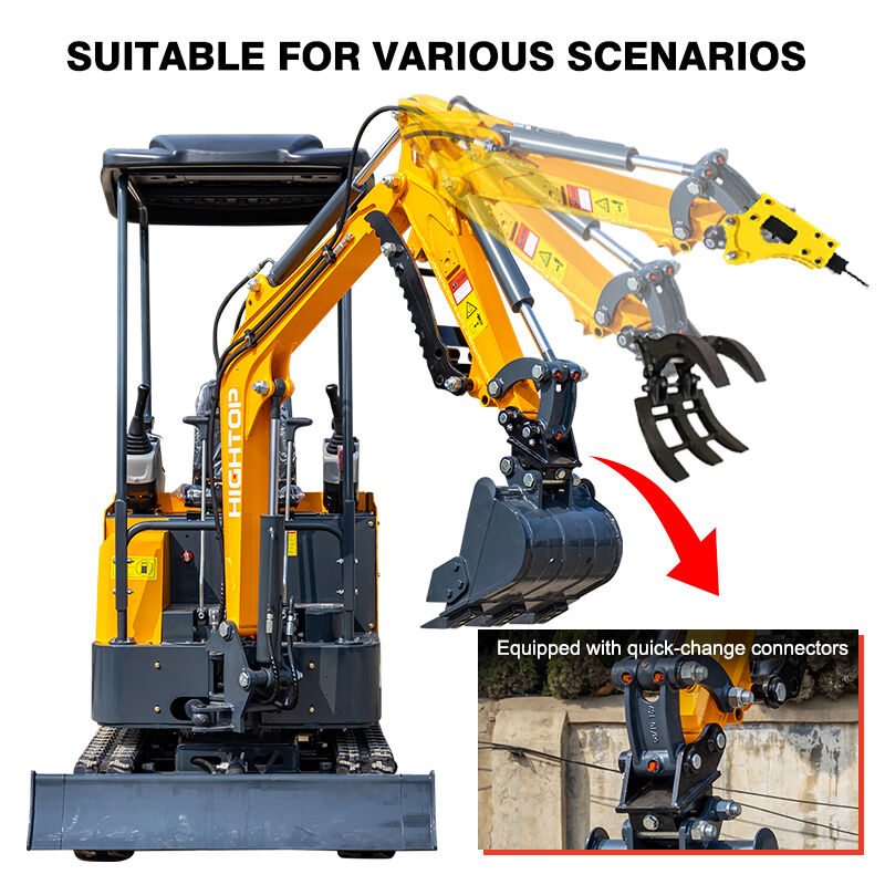 HT15 Mini Excavator – 1m Wide, Side Swing for Confined Spaces