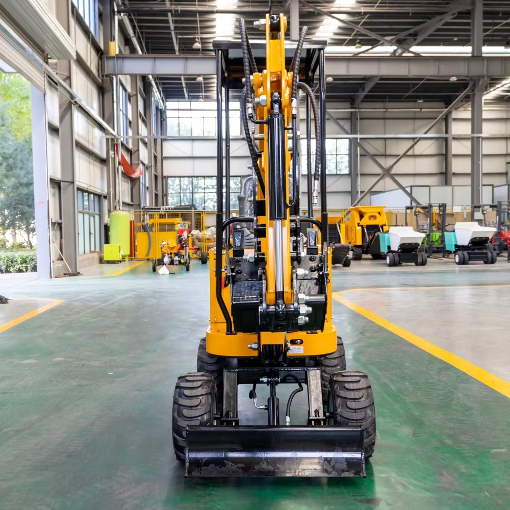 Excavator kompak untuk pembinaan bandar.