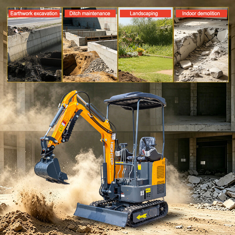 HT15 Mini Excavator – 1m Wide, Side Swing for Confined Spaces