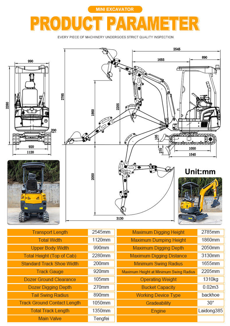 HT18L Mini Excavator