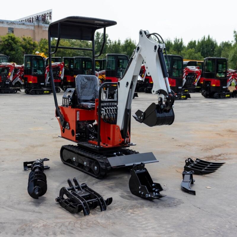 Hightop HT08 Micro Excavator - Side View