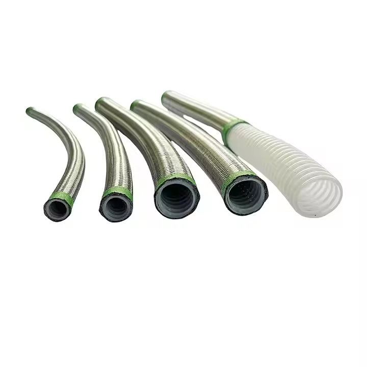 stainless steel exhaust flexible pipe bellows flexible corrugated pipe metal hose assembly ptfe lined pipe lined flexible hose-60