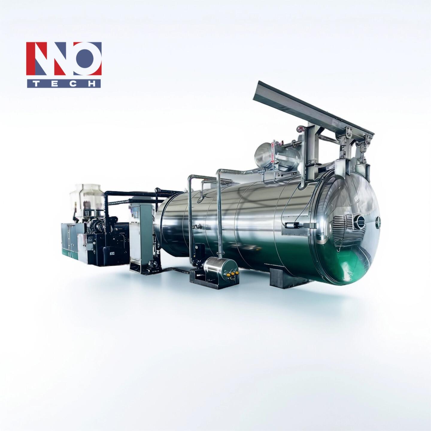 All-in-One 100㎡ Industrial Lyophilizer - 304 SS Auto Defrost, N₂ Backfill & 98.7㎡ Drying Area for Nutraceuticals and Cosmetics
