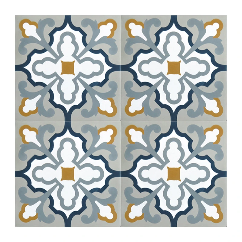 Handmade Encaustic Patterned Cement Tile