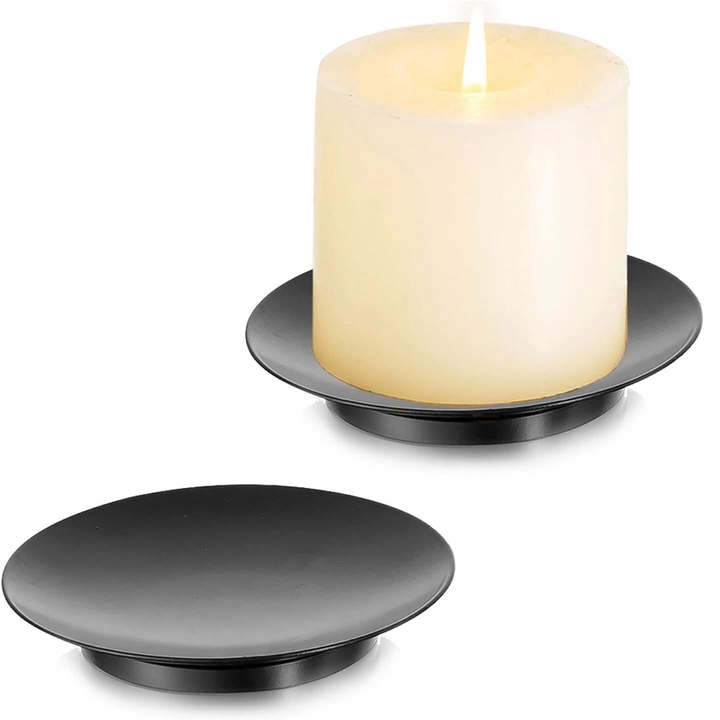 Small Modern Concrete Candle Plate Holders