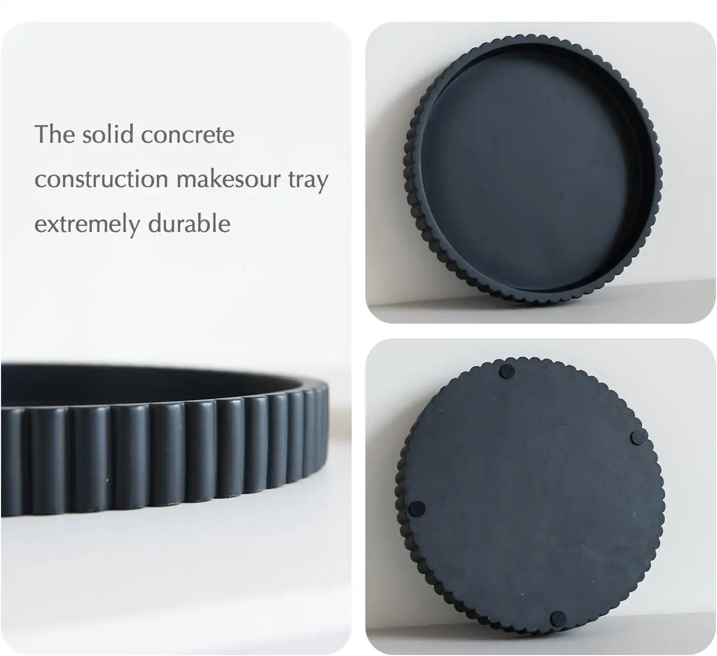 Round Decorative Candle Coffee Table Trays