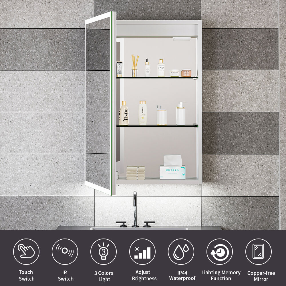 Which Bathroom Mirror and Cabinet Have Adjustable Storage Layers?