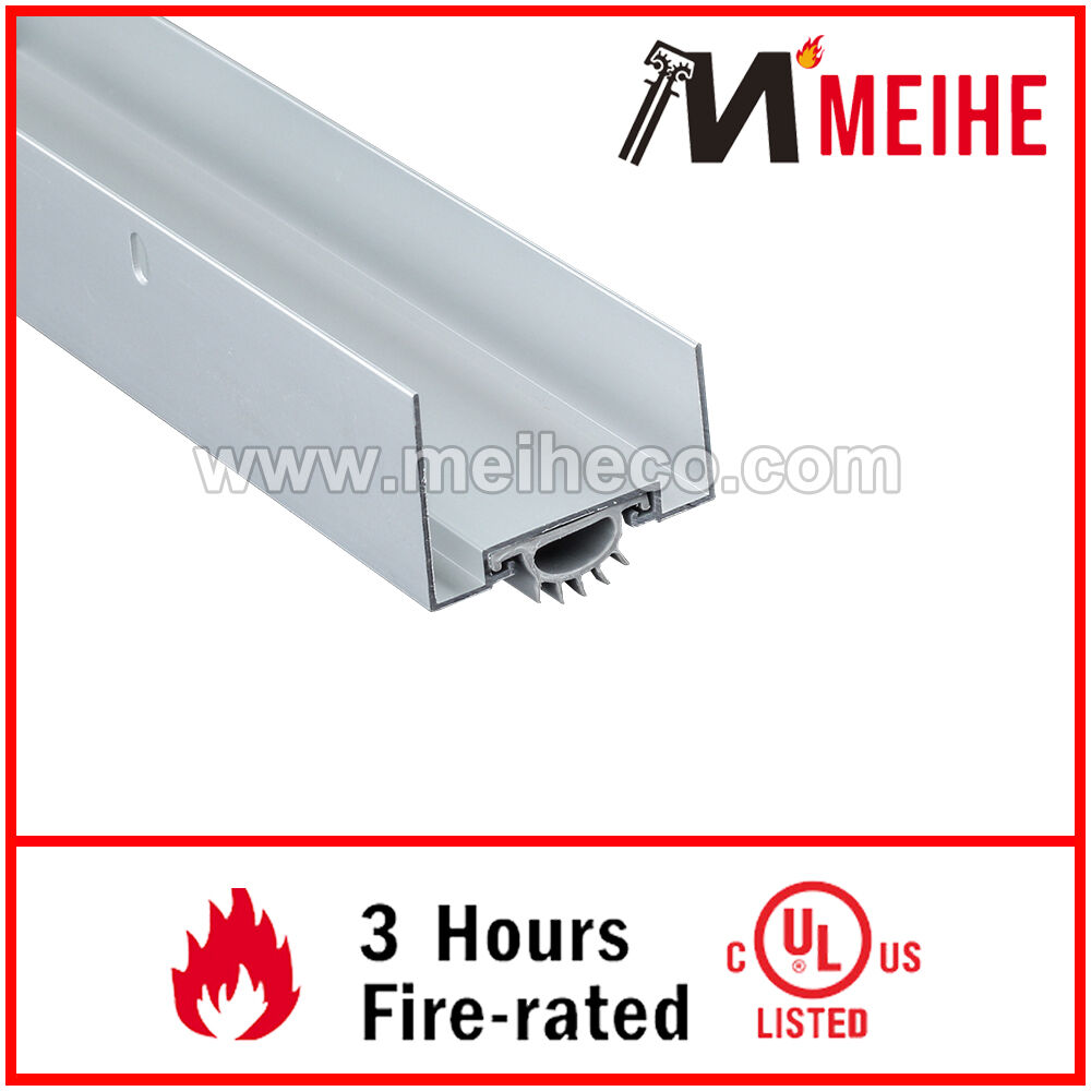 YDS108 Modern Design Aluminum U-Shaped Closet Door Bottom Shoe Seal with Gray Vinyl Insert