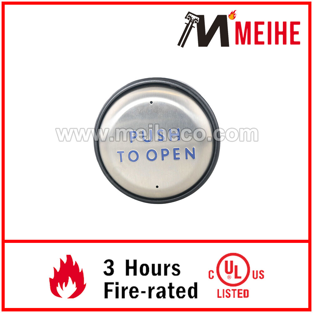 10BOX45RNDSM Modern Stainless Steel Automatic Door Disable Switch Round Push Plate for Convenient Use by Disabled People