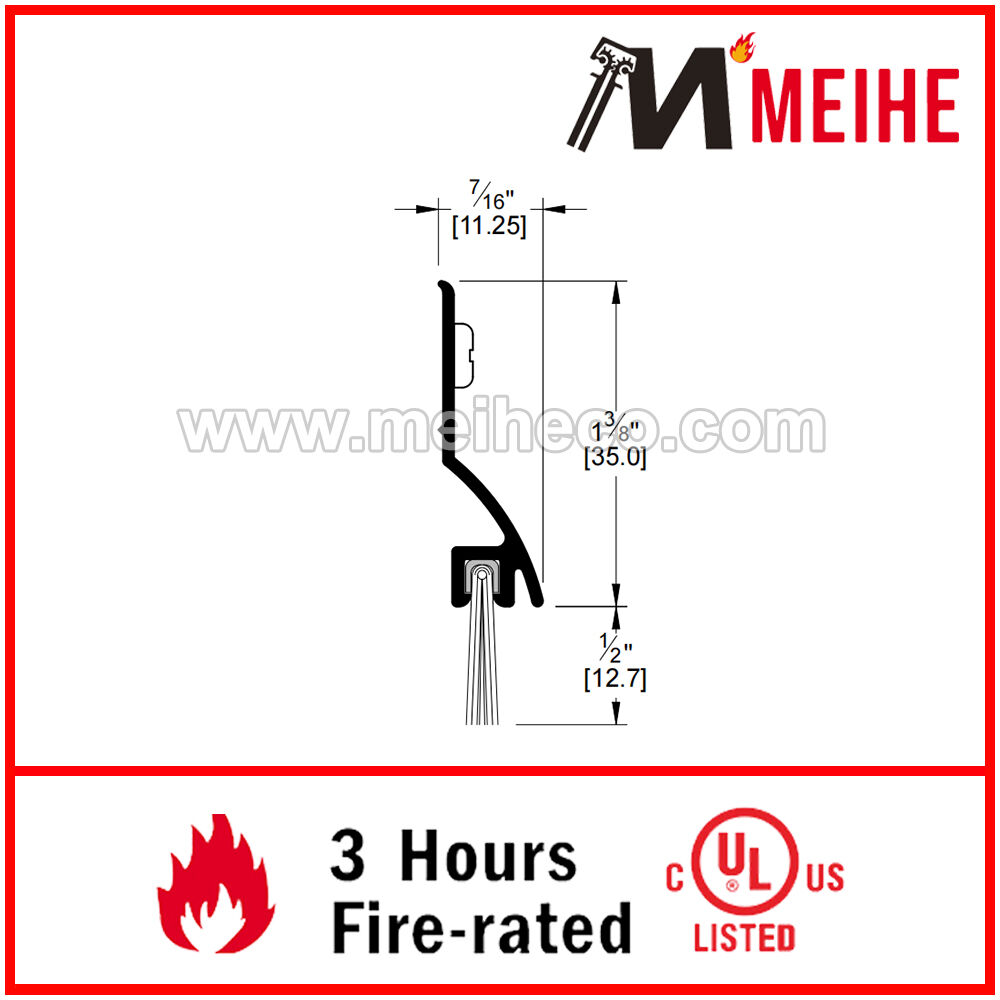 YDS607 Bottom Aluminum Brush Strip for Sliding Door Seal Made in China Door & Window Accessory Sweeps Strips