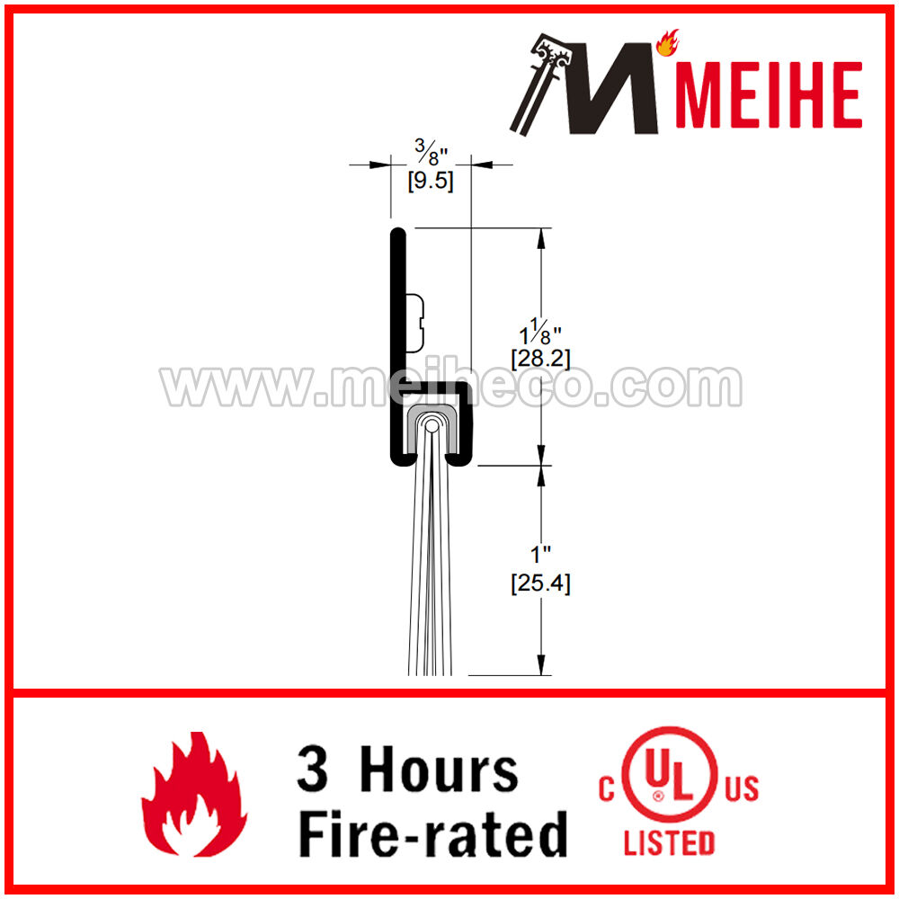 YDS606 Traditional Style Door Bottom Brush Seal Weatherstrip Door Sweeps Brush Strips
