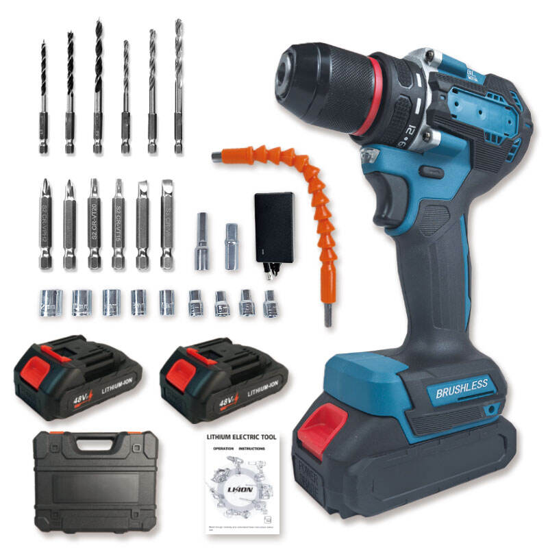 Lithium-ion brushless drill set