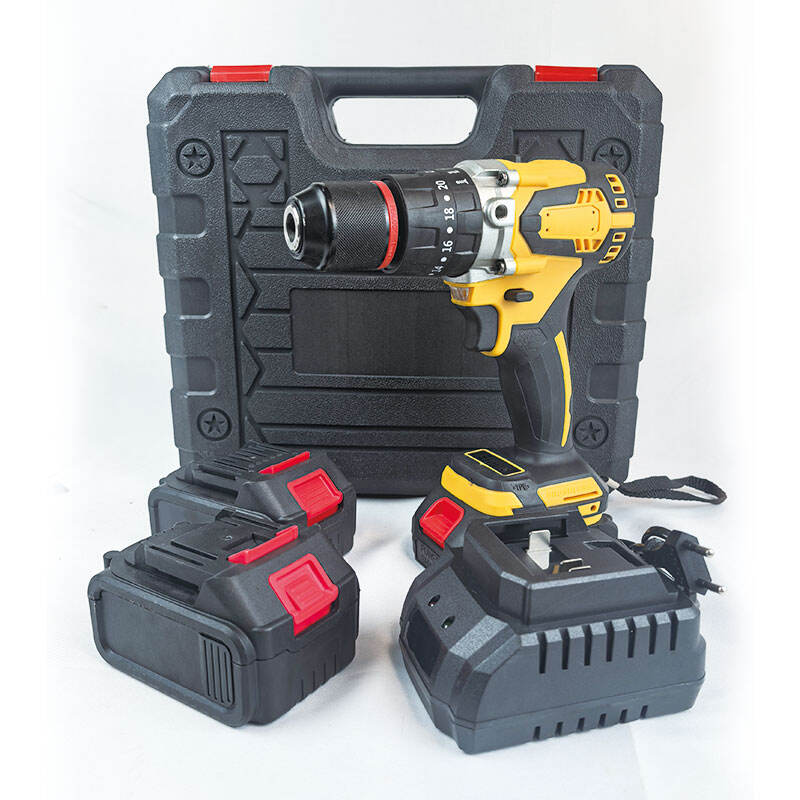 Lithium-ion brushless 13MM impact drill YELLOW