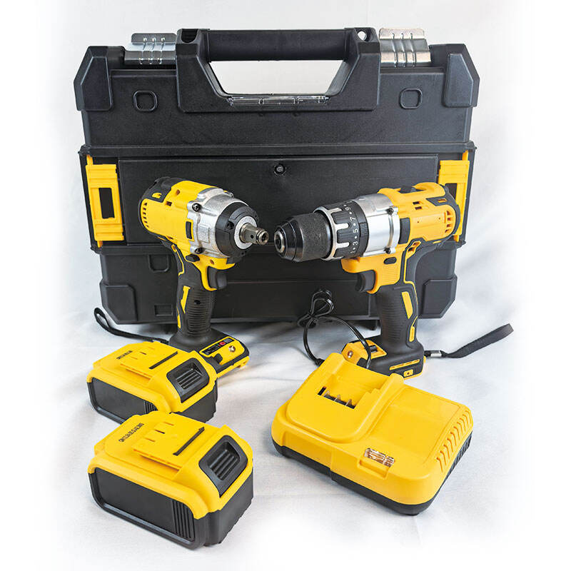 Two-in-one lithium battery tool set drill and wrench