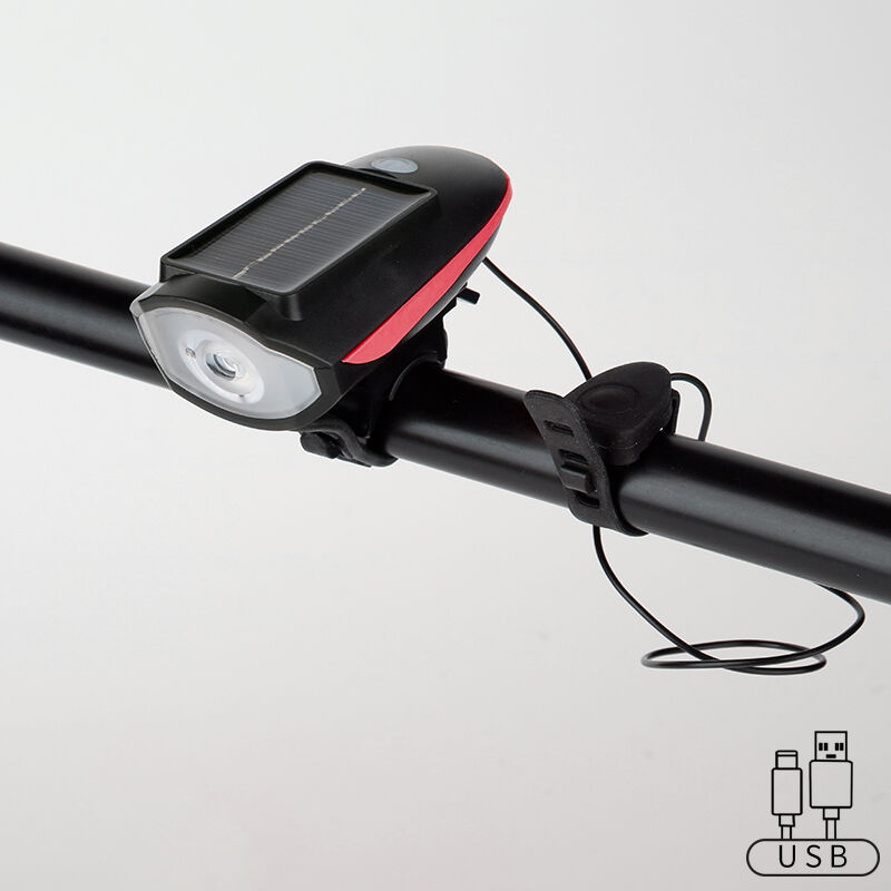مصباح دراجة عالي السطوع قابل لإعادة الشحن عبر منفذ USB للقيادة الليلية والتنقل في المدن