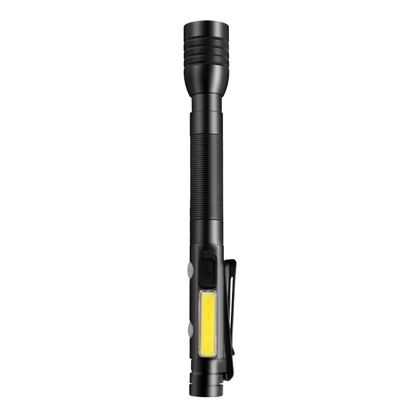 High-Power LED Tactical Flashlight with Magnetic Work Light