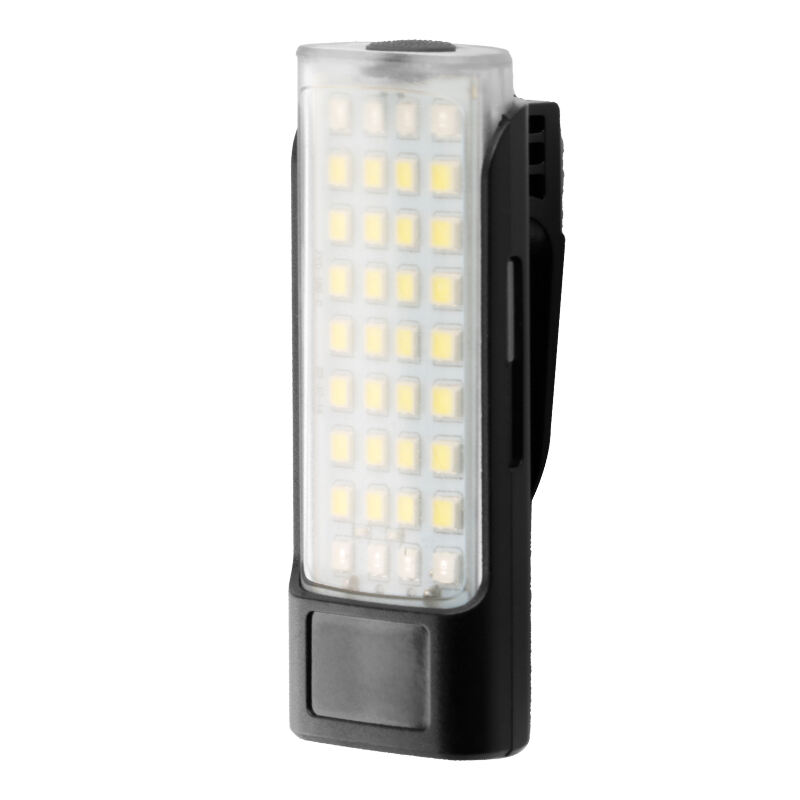 Linterna recargable con llavero, clip e imán, luz de trabajo miniatura