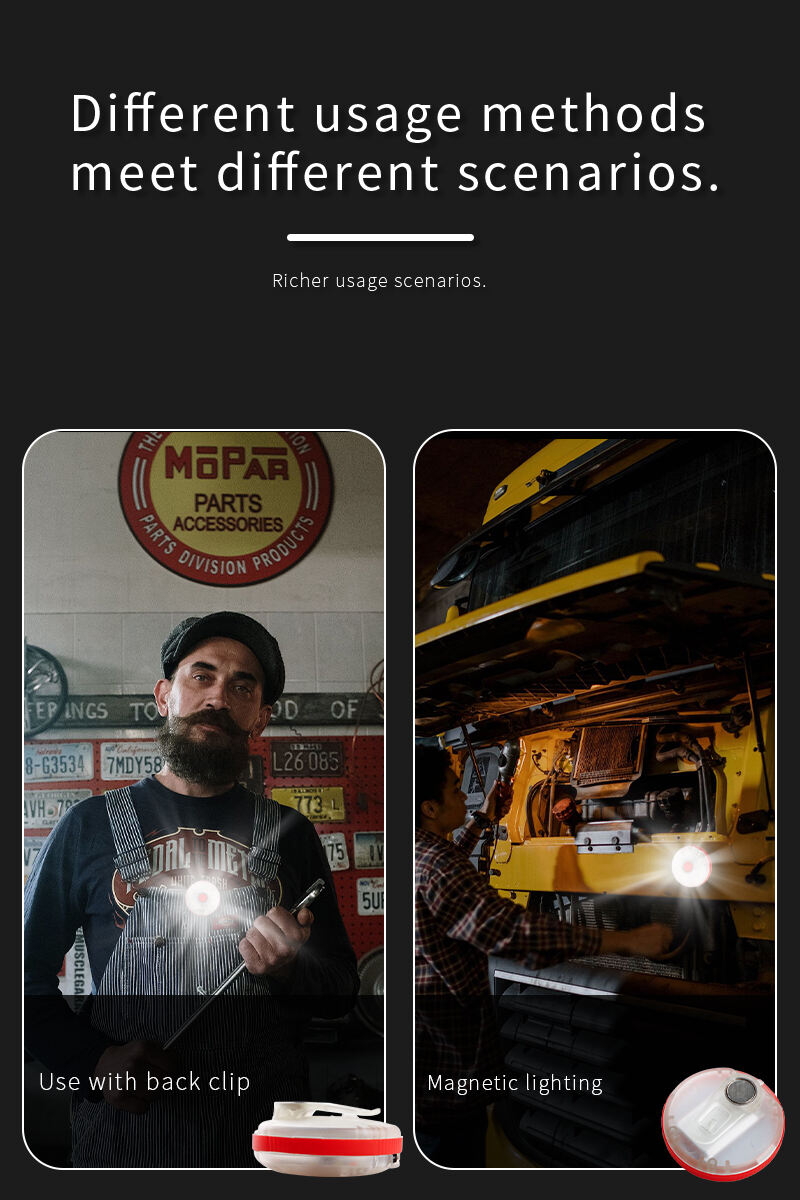 mini rechargeable clip light with magnet white  red smd type c charging-20