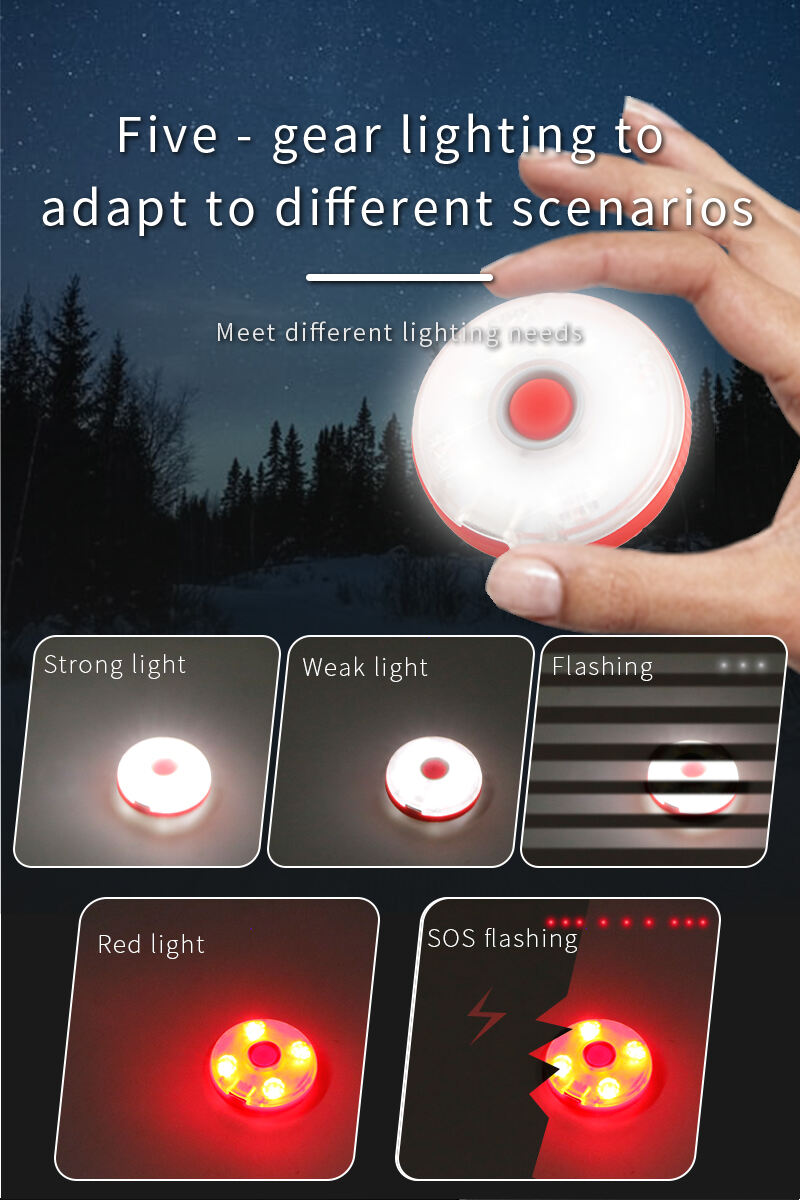 mini rechargeable clip light with magnet white  red smd type c charging-13