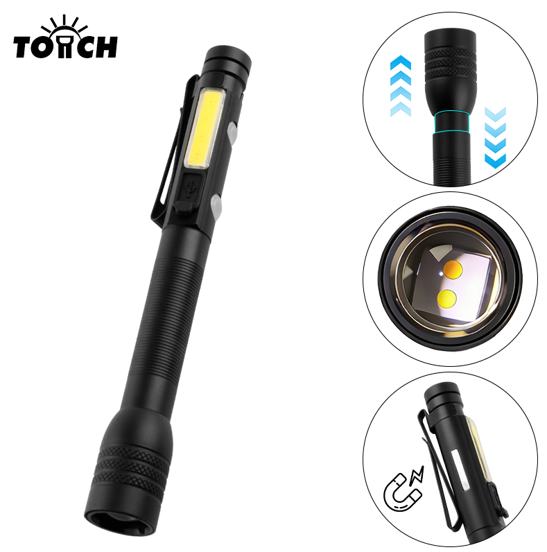 고출력 LED 전술 플래시라이트(자석식 작업 조명 포함)