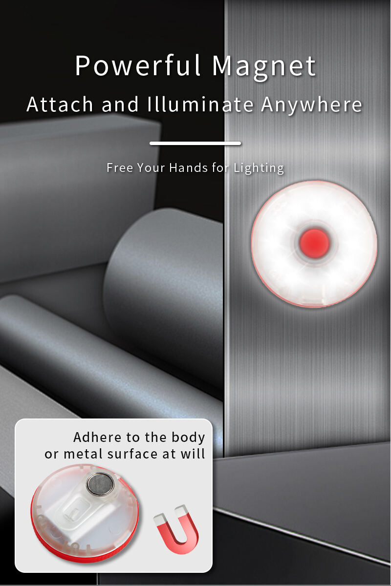 mini rechargeable clip light with magnet white  red smd type c charging-14