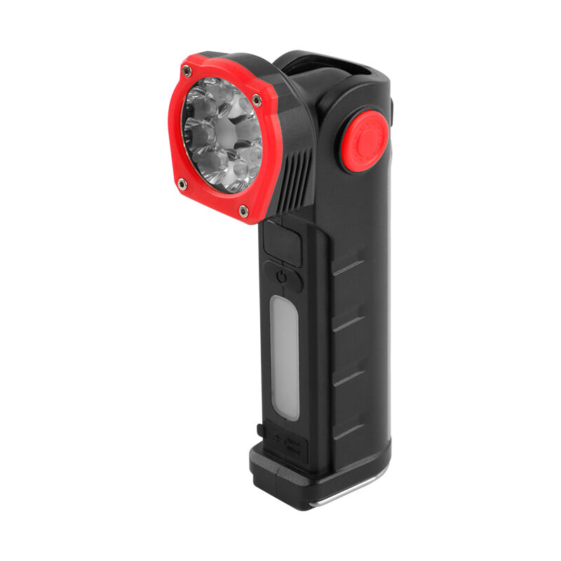 Фонарик с высокой световой отдачей, перезаряжаемый, с поворотной головкой на 360° для работы