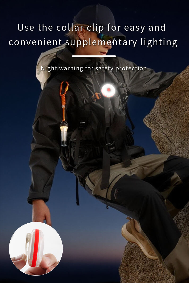 mini rechargeable clip light with magnet white  red smd type c charging-17